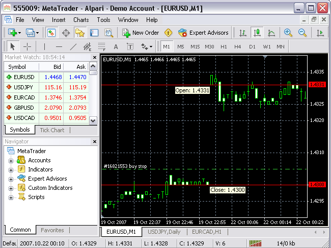 When you can see the price gap in the M1 (1-minute) time frame